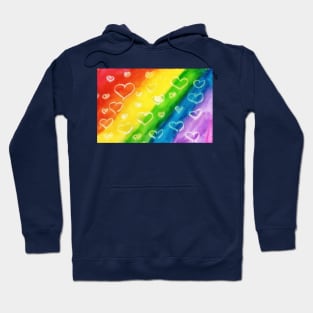 Rainbow love hearts Hoodie